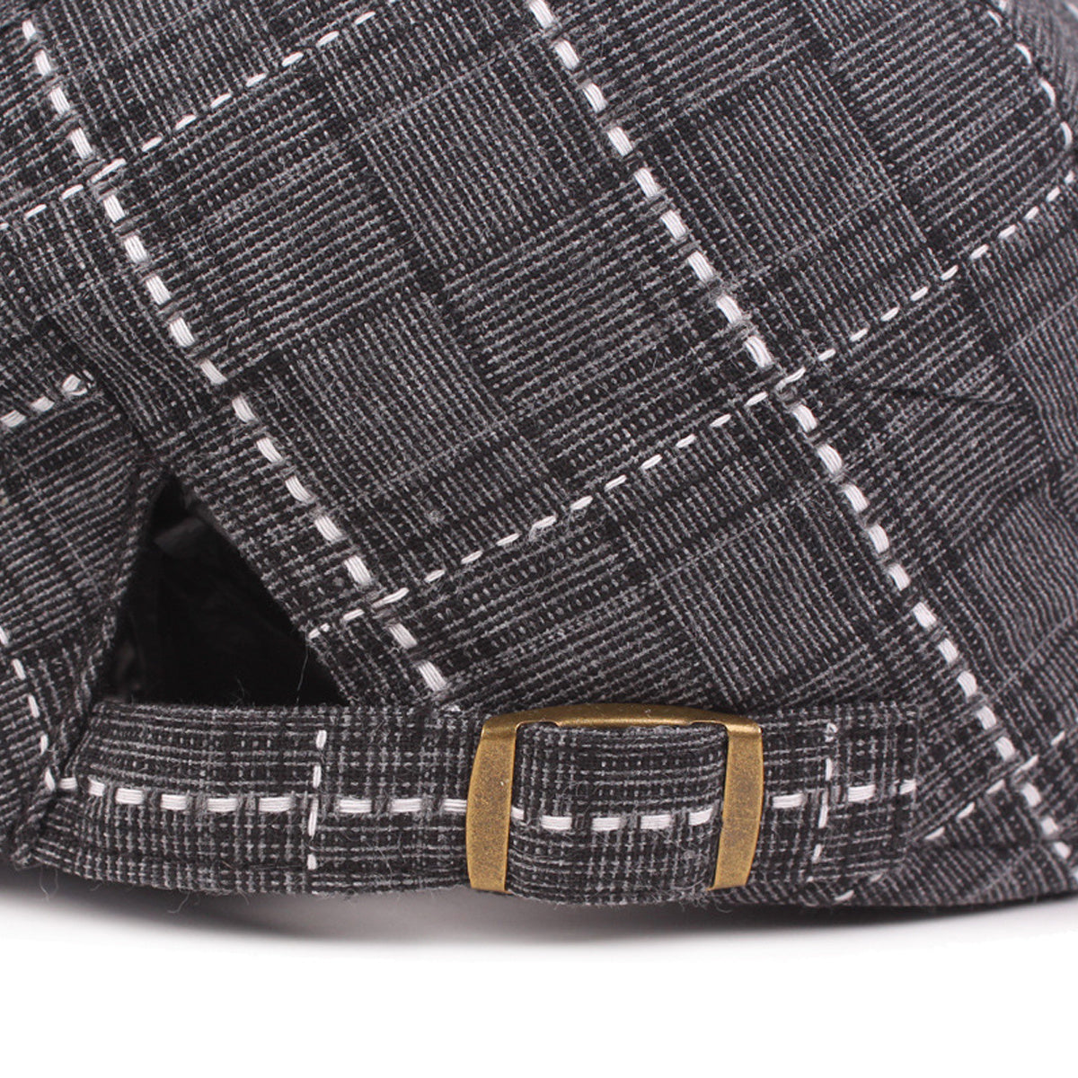 Plaid Newsboy Beret Hat Ivy Flat Cap