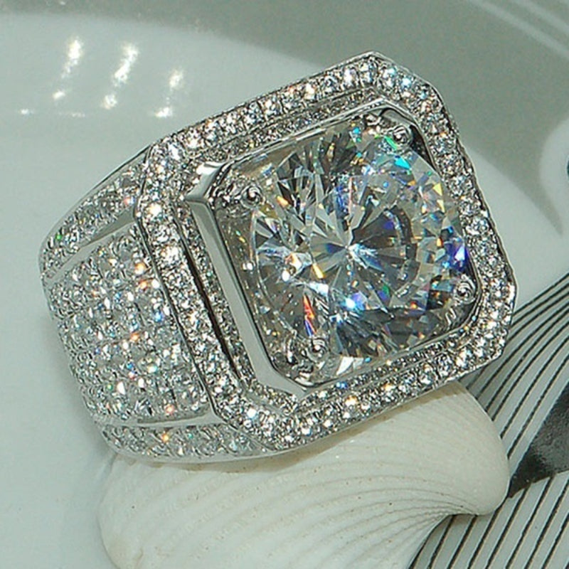 Men's Funky Zircon Rhinestone Ring