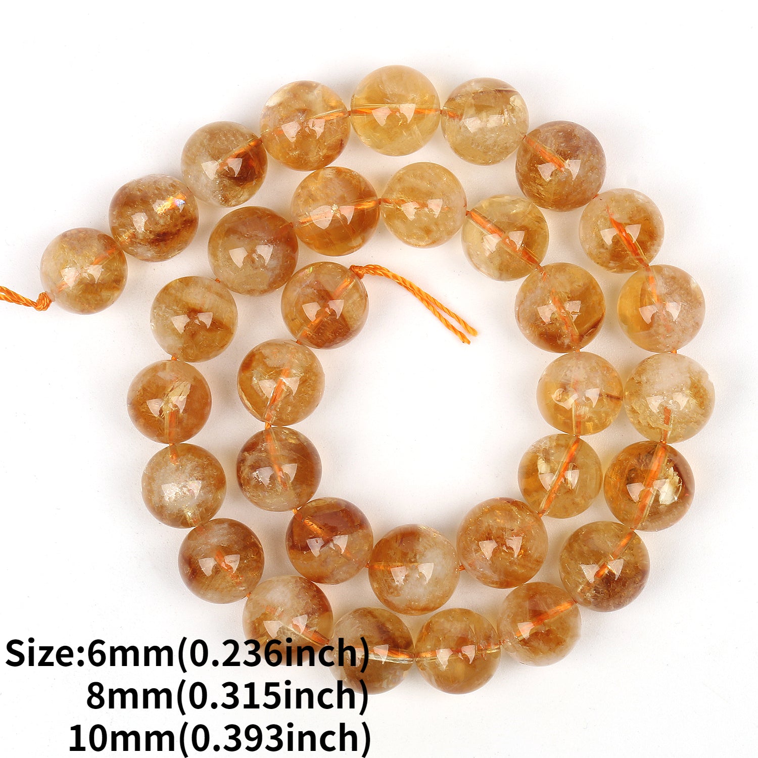 Natural Citrine Yellow Quartz Beads for Jewelry Making DIY Bracelet