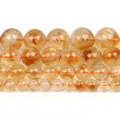 Natural Citrine Yellow Quartz Beads for Jewelry Making DIY Bracelet