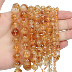 Natural Citrine Yellow Quartz Beads for Jewelry Making DIY Bracelet