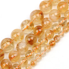 Natural Citrine Yellow Quartz Beads for Jewelry Making DIY Bracelet