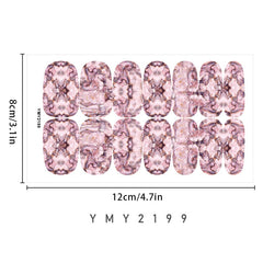 Y2K Gradient Nail Polish Stickers Spring Summer Marble Nail Stickers