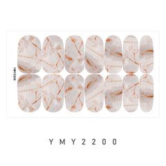 Y2K Gradient Nail Polish Stickers Spring Summer Marble Nail Stickers