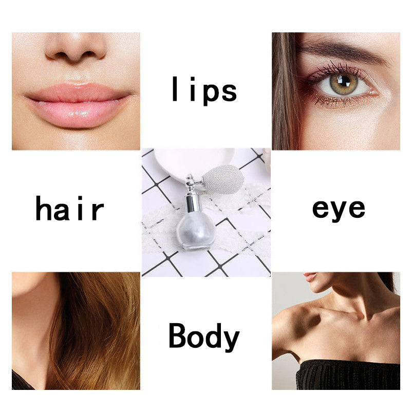 Shimmering Highlighter Spray Sparkle and Glow for Lips Eyes Hair and Body