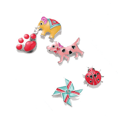 5pcs Cute Cartoon Alloy Brooch Set