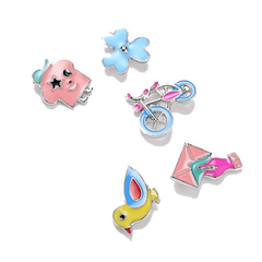 5pcs Cute Cartoon Alloy Brooch Set