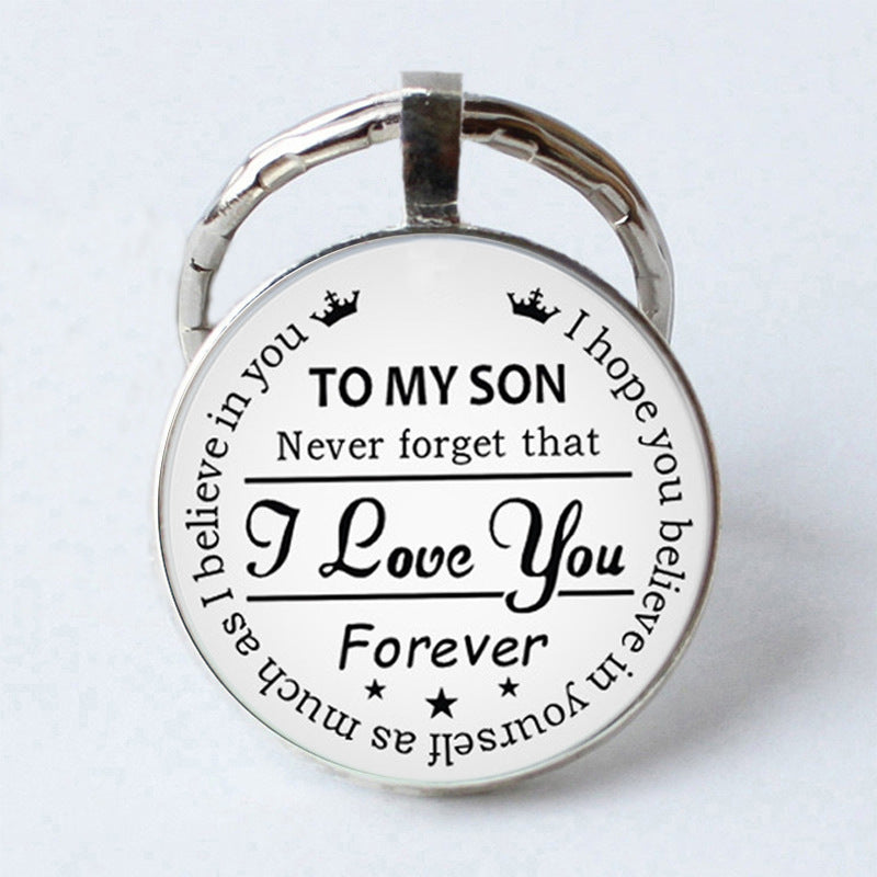 To My Daughter Round Card Key Chain