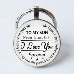 To My Daughter Round Card Key Chain