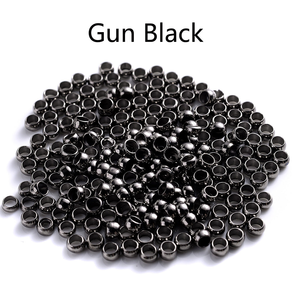 500pcs Ball Crimp End Beads Stopper Spacer Beads For DIY Necklace Jewelry Making