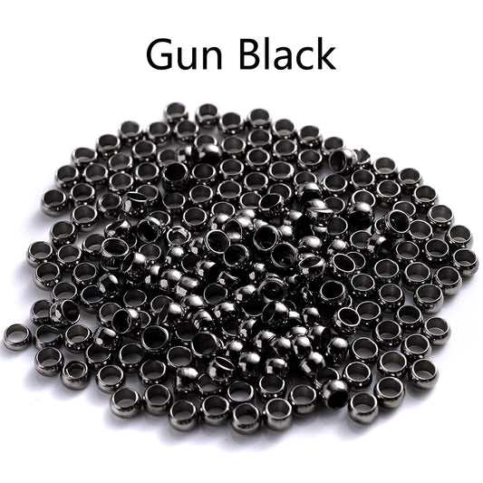 500pcs Ball Crimp End Beads Stopper Spacer Beads For DIY Necklace Jewelry Making