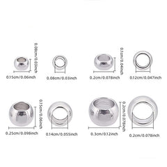 500pcs Ball Crimp End Beads Stopper Spacer Beads For DIY Necklace Jewelry Making