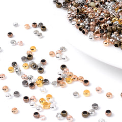 500pcs Ball Crimp End Beads Stopper Spacer Beads For DIY Necklace Jewelry Making