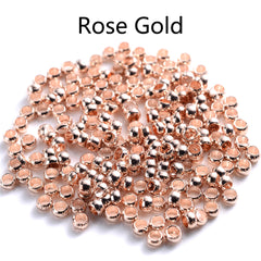 500pcs Ball Crimp End Beads Stopper Spacer Beads For DIY Necklace Jewelry Making
