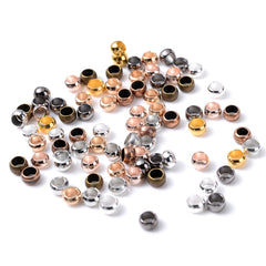 500pcs Ball Crimp End Beads Stopper Spacer Beads For DIY Necklace Jewelry Making