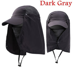 Outdoor Sunscreen Hat With Face Mask for Mountaineering Fishing