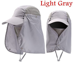 Outdoor Sunscreen Hat With Face Mask for Mountaineering Fishing