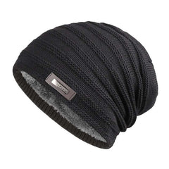 Men's Winter Warm Fleece Knit Hat for Outdoor Sports