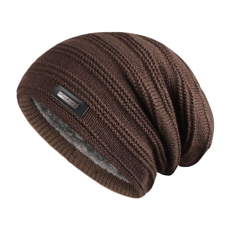 Men's Winter Warm Fleece Knit Hat for Outdoor Sports