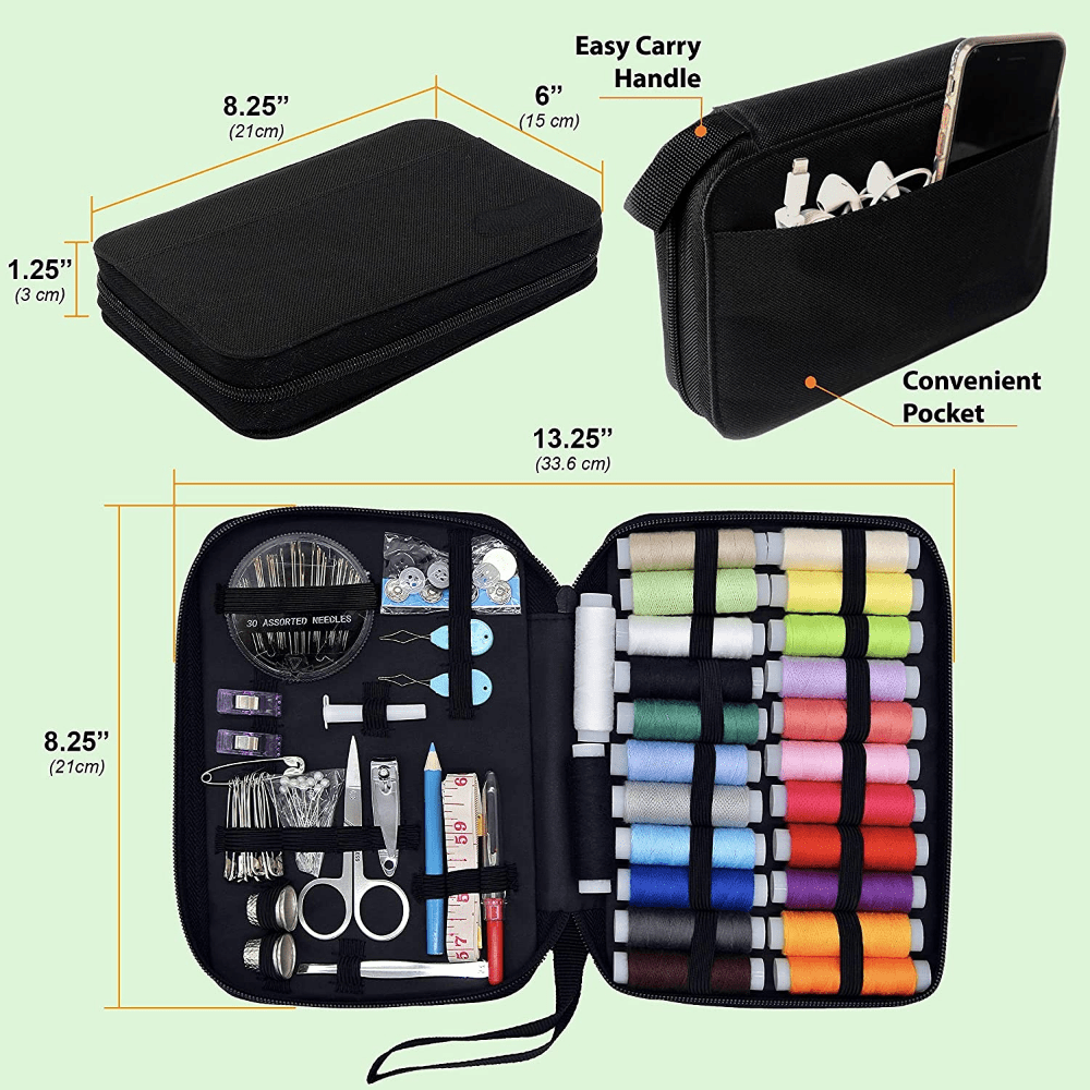 100-Piece Sewing Kit with Threads and Accessories