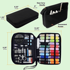 100-Piece Sewing Kit with Threads and Accessories