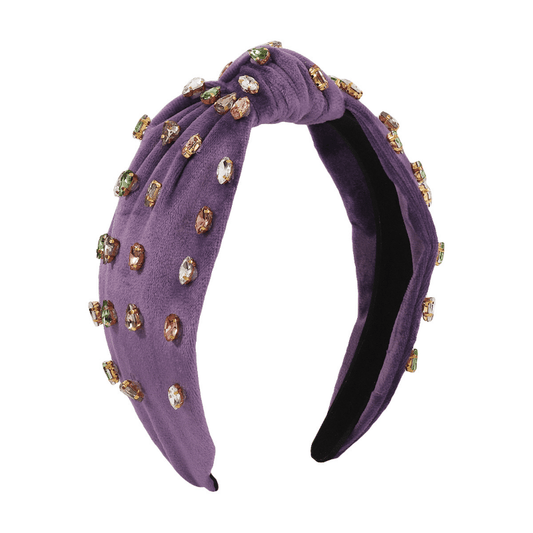 Boho Vintage Hair Band Cloth Knotting Colorful Rhinestone Head Band