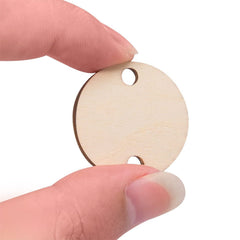 200pcs Wooden Heart Tags With Holes - Arts and Crafts Supplies