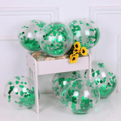 12pcs 12" Green Sequin Latex Balloons for Party Decoration