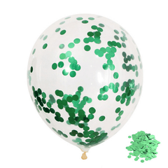 12pcs 12" Green Sequin Latex Balloons for Party Decoration