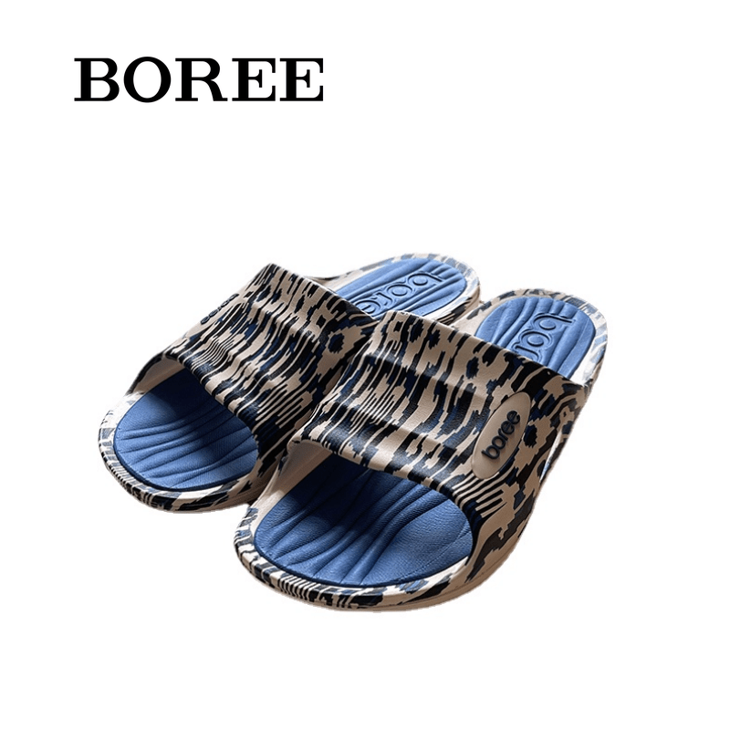 BOREE Men's Slides Comfortable Lightweight Slippers Indoor Outdoor Sandals