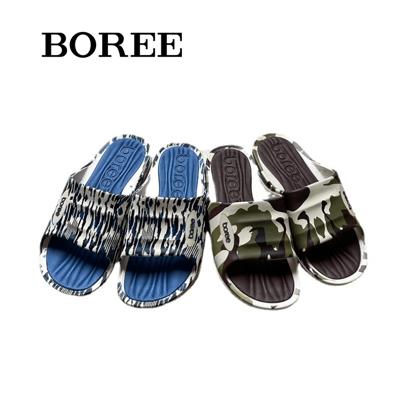 BOREE Men's Slides Comfortable Lightweight Slippers Indoor Outdoor Sandals