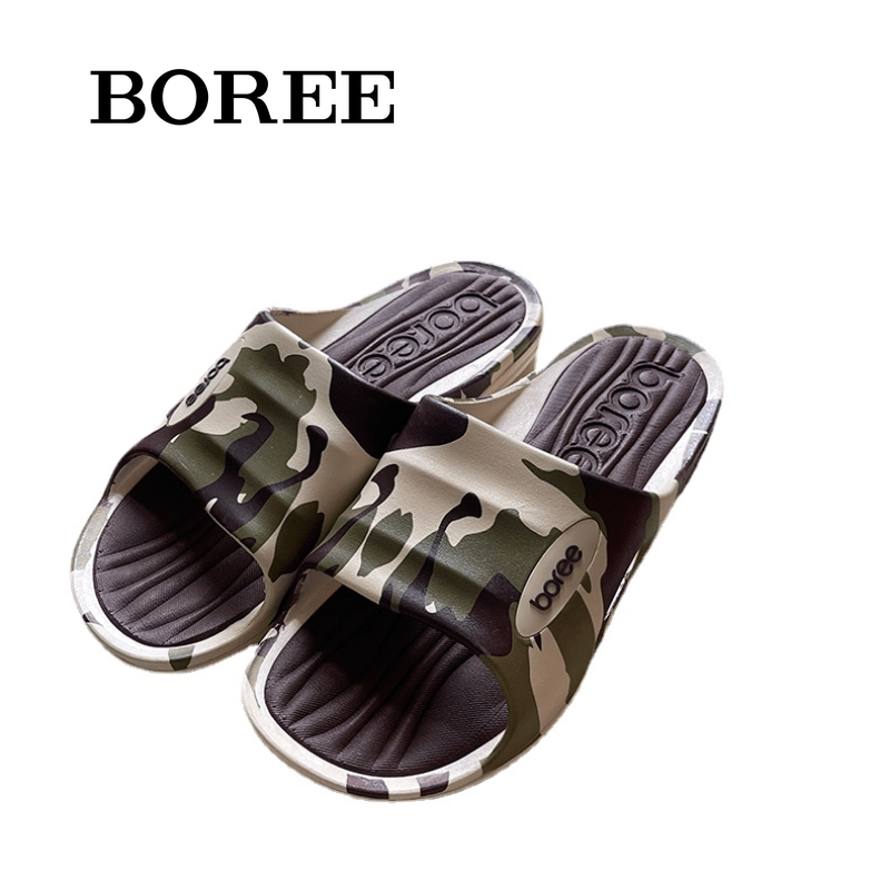 BOREE Men's Slides Comfortable Lightweight Slippers Indoor Outdoor Sandals
