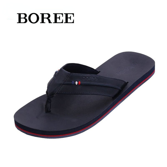 BOREE Men's Flip Flops Comfortable Non slip Slides Lightweight Slippers