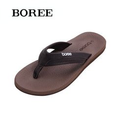 BOREE Men's Comfort Flip Flops Lightweight Slides Non-slip Sandals Shower Beach