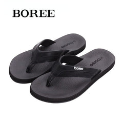 BOREE Men's Comfort Flip Flops Lightweight Slides Non-slip Sandals Shower Beach