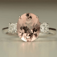 Large Oval Zircon Women's Ring Banquet Party Accessories
