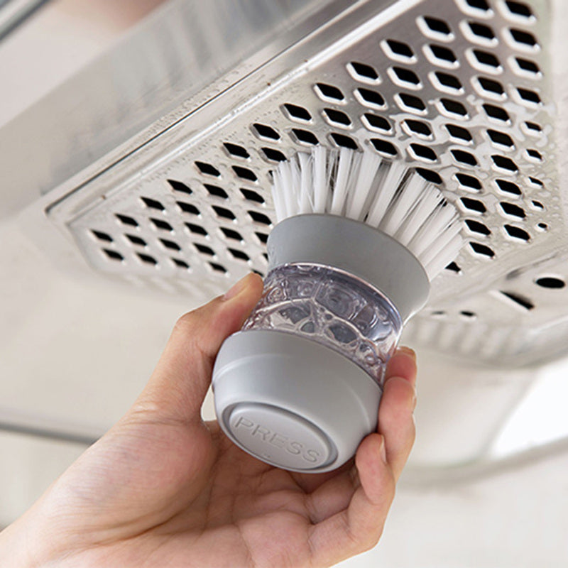 Soap Dispensing Palm Brush Kitchen Sink Pan Brush