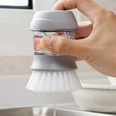 Soap Dispensing Palm Brush Kitchen Sink Pan Brush