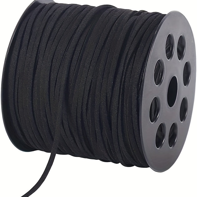 2 6mm Suede Cord 100 Yard Flat Faux Leather Brown