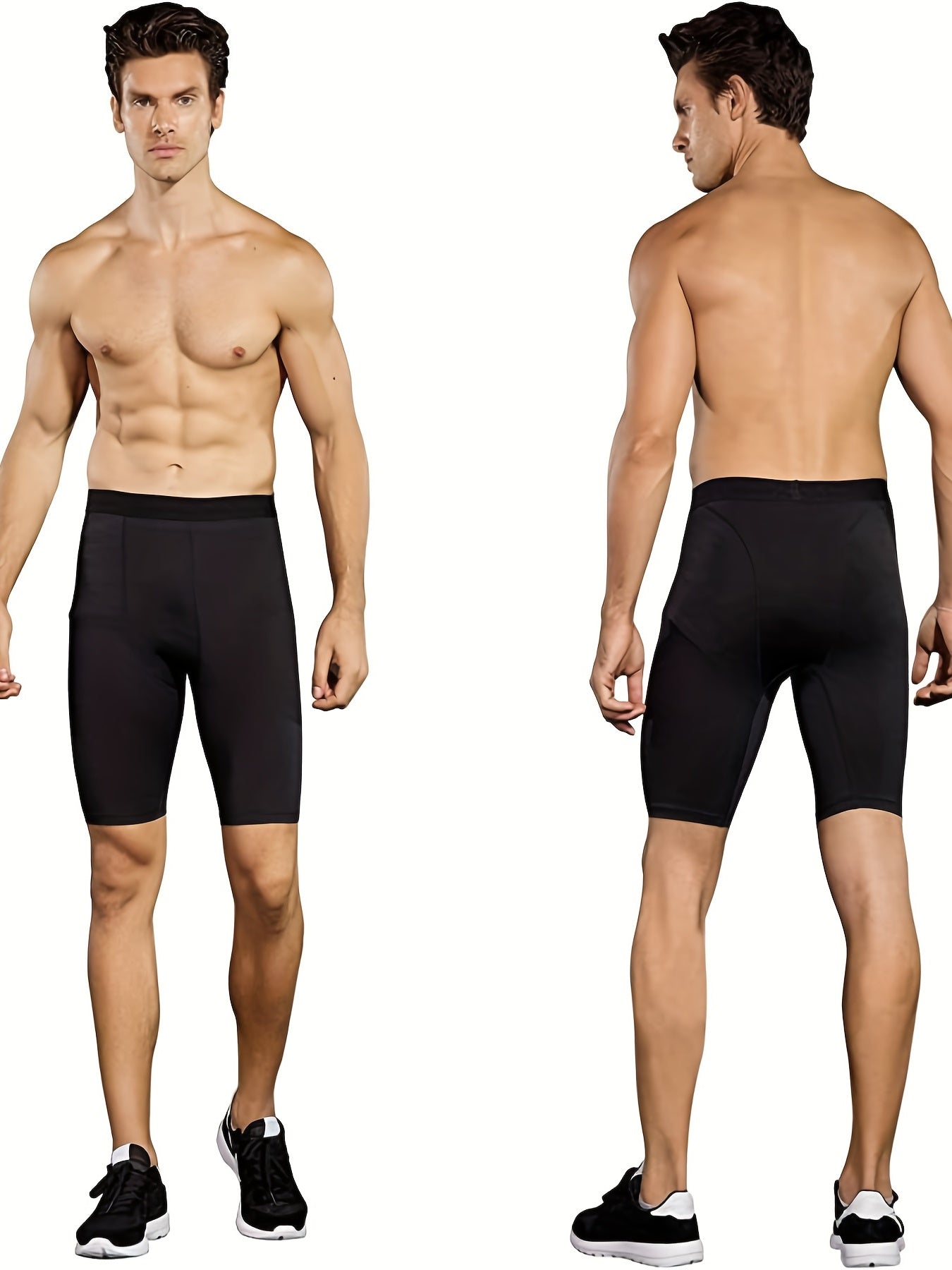 Men's Compression Running Shorts Activewear Stretch Sport Shorts Lightweight