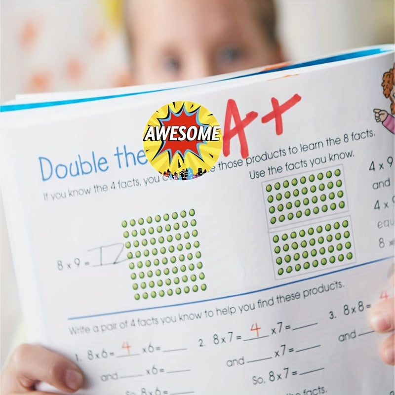 500pcs Children Thank You Stickers Set - School Awards & Party Supplies