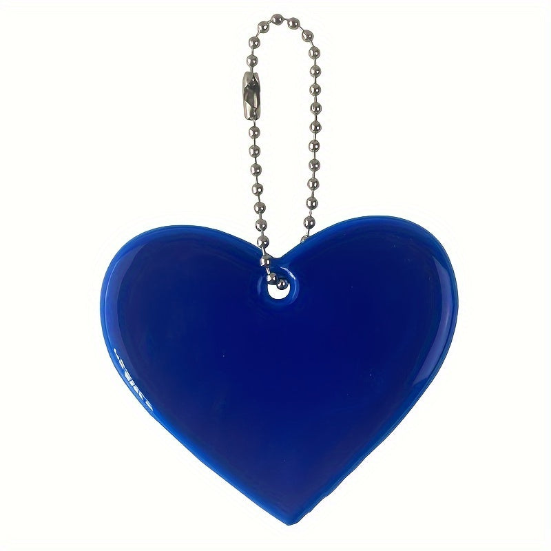 Love Shaped Reflective Pendant Keychain Backpack Glow in the Dark