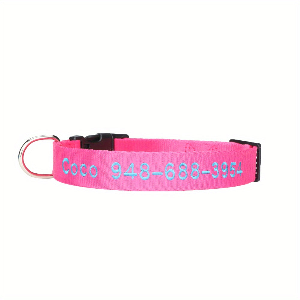 Custom Dog Collar with Name & Number