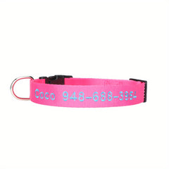 Custom Dog Collar with Name & Number