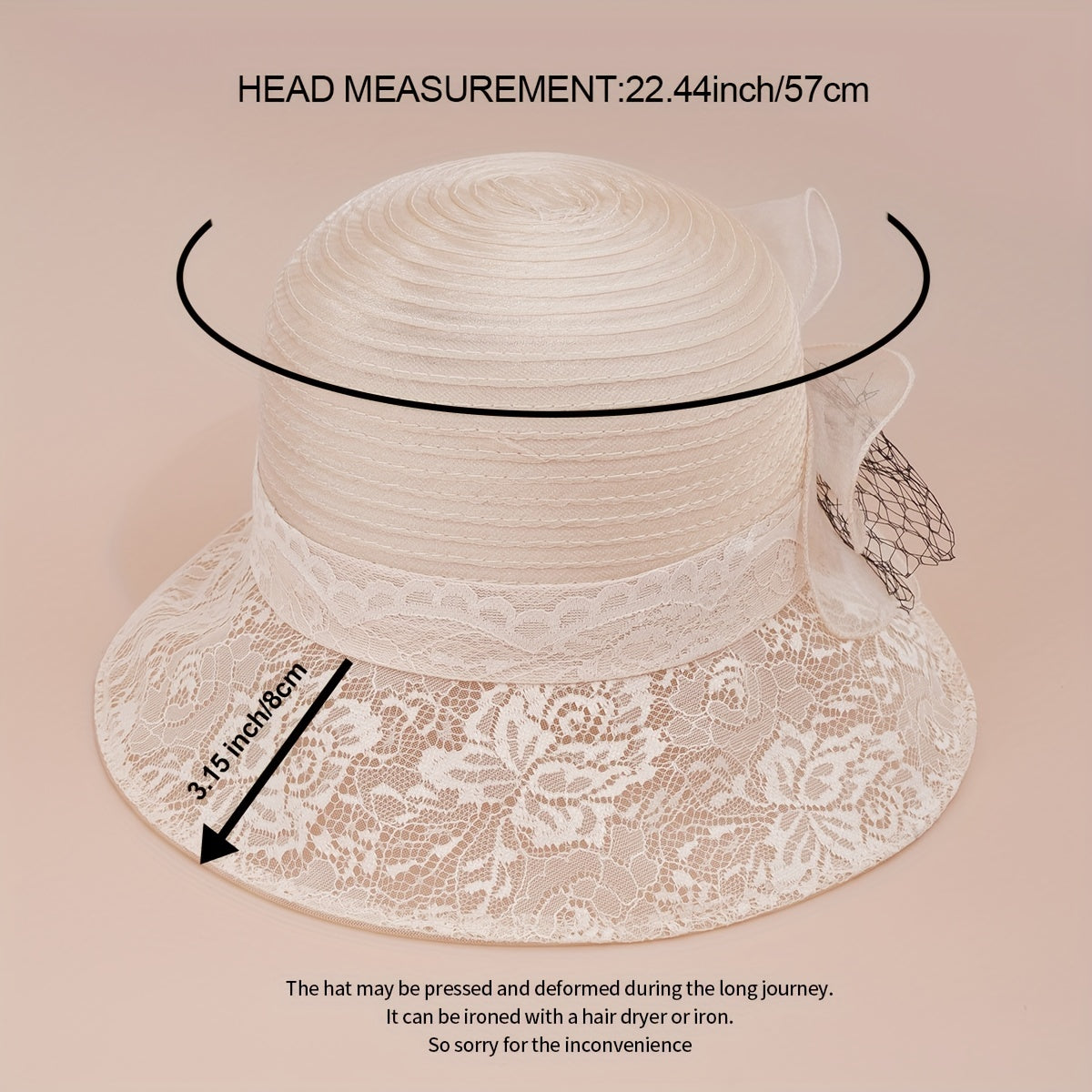 French Style Hat Summer Lace Mesh Bucket Hat Men's And Women's Retro Top Hat