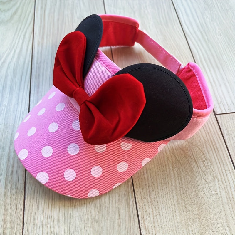 Baby Toddler Girls Mouse Ear Sun Visor Hat with Bow