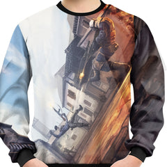 Teens Hot Game Scene 3D Print Sweatshirt Kids Casual Pullover