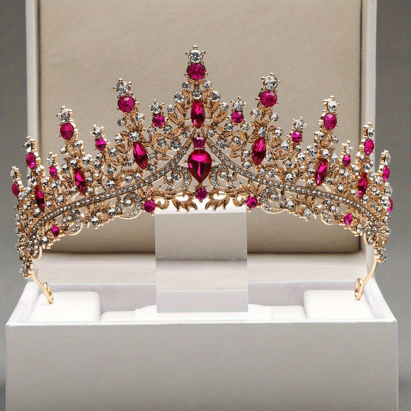 Rhinestone Headband Alloy Crown Wedding Prom