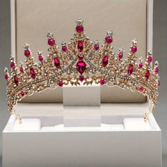 Rhinestone Headband Alloy Crown Wedding Prom