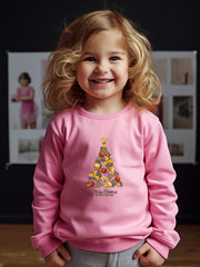 Toddler Kid Girls Cartoon Christmas Tree Sweatshirt